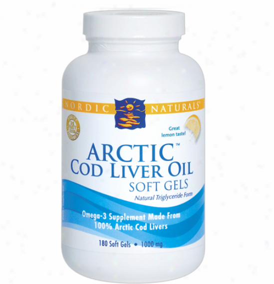 Nordic Naturals Arctic Cod Liver Oil Lemon Flav 1000mg 180sg