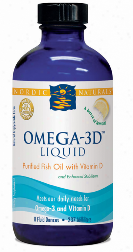 Nordic Naturals Omega-3d Liquid Lemo 8 Fl Oz