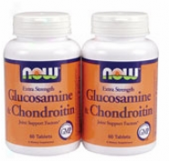 Now Foods Glucosamine/ Chondroitin 2x 750/600mg Twinpack 2/60 Tabs