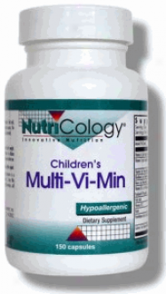 Nutricology's Childrens Multi-vi-min 150caps