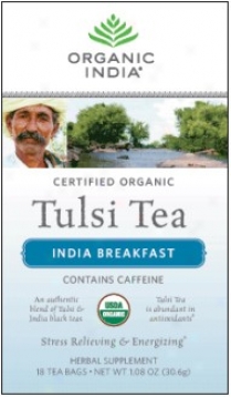 Organic India's Tulsi Tea Organic India Breakfast 18ct