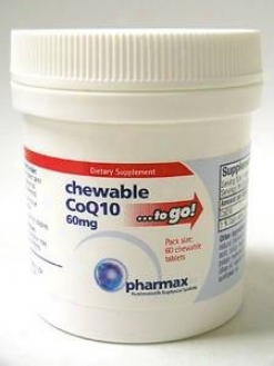 Pharmax Chewable Coq10 60 Mg 60 Chews  New!