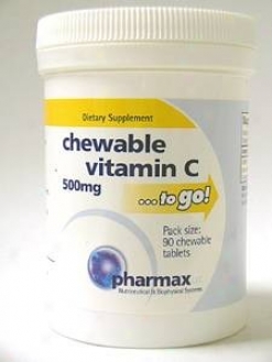 Pharmax Chewable Vitamin C 500 Mg 90 Chews  New!