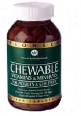 Pioneer's Chewable Vitamin & Minerals W/irom180vtabs