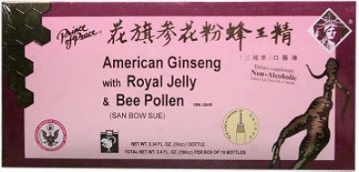 Prince Of Peace American Ginseng  Royal Jelly W/bee Pollen 10x10 Cc