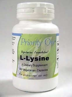 Priority One Vitamin's L-lysine 500 Mg 60 Vcaps