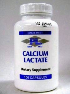 Progressive Lab's Calcium Lactate 115 Mg 100 Caps