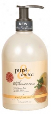 Pure&basic's Soap Liquid Hand Grapefruit Verb 12.5oz