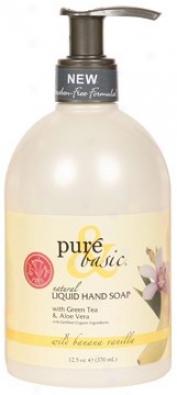 Pure&basic's Soap Mellifluous Hand Wild Banana/vanilla 12.5oz