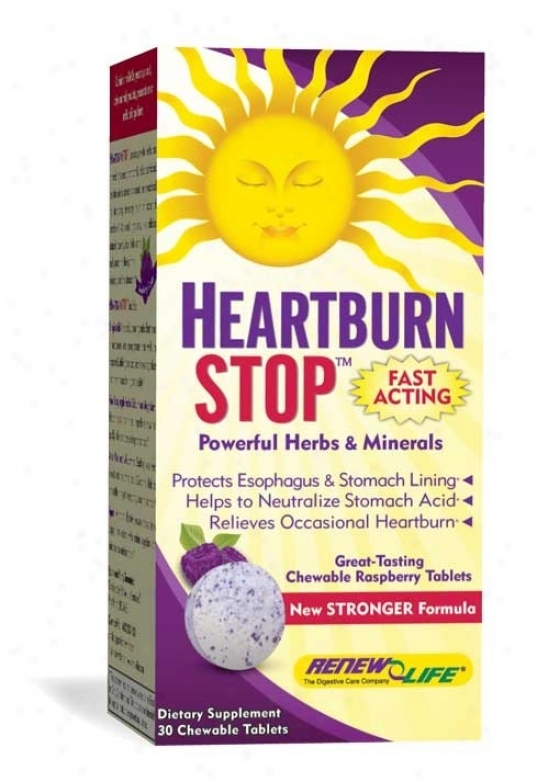 Renew Life's Heartburn Stop 30 Chewtabs