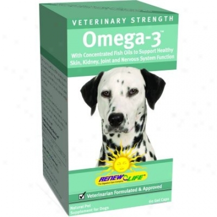 Renew Life's Veterinary Strength Omega-3 For Pets Dogs 60sg