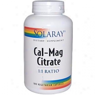 Solaray's Cal-mag Citrate 1:1 180caps