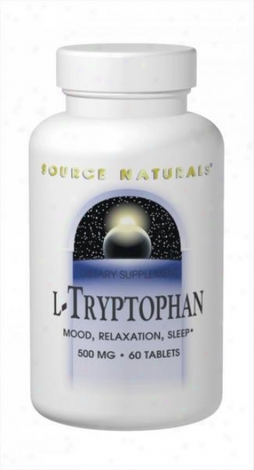 Source Naturals L-tryptophan 500mg 60caps (mood, Relax & Sleep)