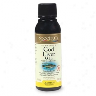 Spectrum Essential's Cod Liver Oil With Lemon 8oz