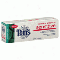 Tom's Of Maine Sensitive Soothing Toothpaste With Flouride