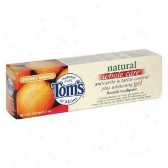 Tom's Of Maine, Whole Care Toothpaste, Orange Mango