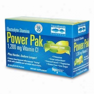 Trace Minerals Electrolyte Power Pak Lemon/lime 32pkts