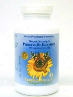 Verified Quality's Super Strength Pancreatic Enzymes 500 Mg 90 Caps