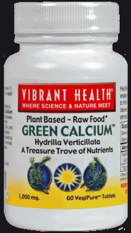 Vibrant Health's Green Calcium Hydrilla Verticillata 1000mg 60tabs