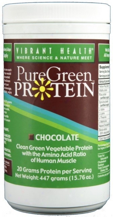 Vibrant Health's Pure Green Protein Chocolate 15.12oz