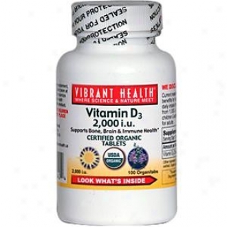 Vibrant Health's Vitamin D 2000 I.u., 100 Organitabs