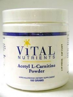 Vital Nutrient's Acetyl L-carnitine Powder 100 Gms