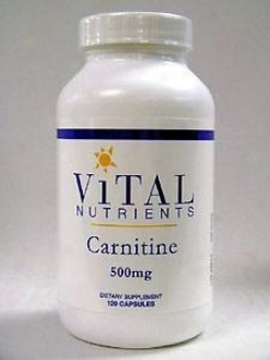 Vital Nutrient's Carnitine 500 Mg 120 Caps
