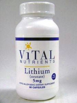 Vltal Nutrient's Lithium (orotate) 5 Mg 90 Caps