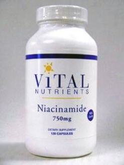 Vital Nutrient's Niacjnamide 750 Mg 120 Caps