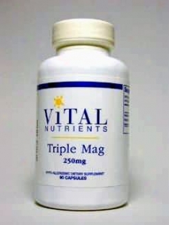 Vital Nutrient's Triple Magnesium 250 Mg 90 Caps