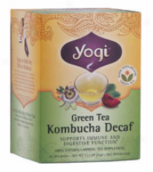Yogi's Decaffeinated Green Tea W/ Kombucha 16tbags
