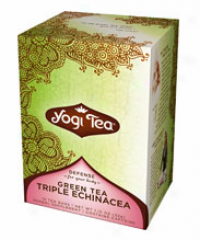 Yogi's Green Tea Triple Echinacea W/ Echinacea Root 16tbags