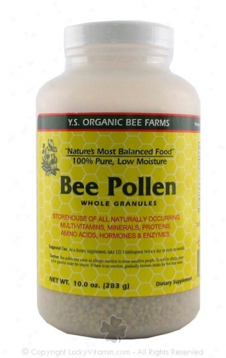 Y.s. Bee Pollen Whole Granules 100% Purw Low Dampness 16oz (8b9)