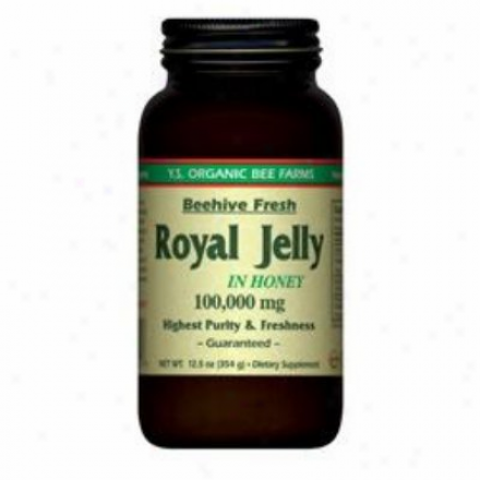 Y.s. Royal Jelly In Honey 100,000mg (glass Bottle) 12.5oz (210)